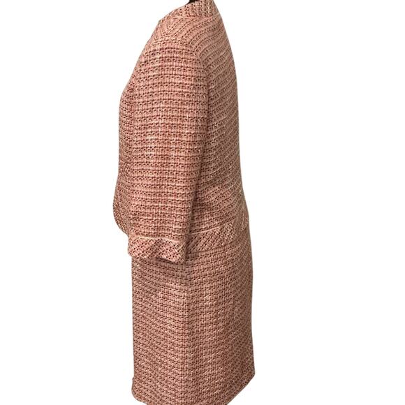 Logic Women’s Academia Career Pink Tweed Plaid Pencil Skirt Set Suit Size 10 - Picture 5 of 13